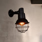 Frendorf | 1 Kopf Wand Scone Licht Vintage Stilvolle Ball Käfig Metall Rotierbare Wandbeleuchtung in Schwarz für Restaurant