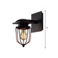 Frendorf | 1 Glühlampe Wandleuchte mit Käfigschirm Metallische Industrie Retro Flur Wandmontage Licht in Schwarz