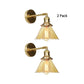 Frendorf | Industrielle Vintage Kegel Wandlampe Amber Rüschenglas Einstellbar 1 Licht Wandleuchte