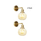 Frendorf | 1 Licht Globus Wandverlichting Amber Waterglas Rotatable Vintage Wandlamp voor Slaapkamer