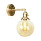 Frendorf | Retro-Stil Ball-Wandlamp Beleuchtung Amber-Glas 1 Licht Wandlicht Leuchte Außen