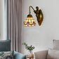 Frendorf | 1 Kopf Dome Wandleuchte Barock Weiß/Beige Glas Wandmontage Beleuchtung mit Meerjungfrau Rückplatte, 6"/8" Breite
