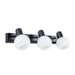 Frendorf | Multi Globe Opal Glass Wandlamp Moderne 3-Licht Badkamer Sconces Lamp in Zwart/Wit