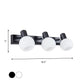 Frendorf | Multi Globe Opal Glass Wandlamp Moderne 3-Licht Badkamer Sconces Lamp in Zwart/Wit