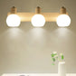 Frendorf | Multi Globe Opal Glass Wandlamp Moderne 3-Licht Badkamer Sconces Lamp in Zwart/Wit