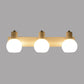 Frendorf | Multi Globe Opal Glass Wandlamp Moderne 3-Licht Badkamer Sconces Lamp in Zwart/Wit