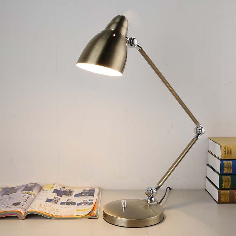 Nickel/Chrom Arm verstellbare Leseleuchte im industriedesign Metall 1 Licht Arbeitsplatz Tischbeleuchtung