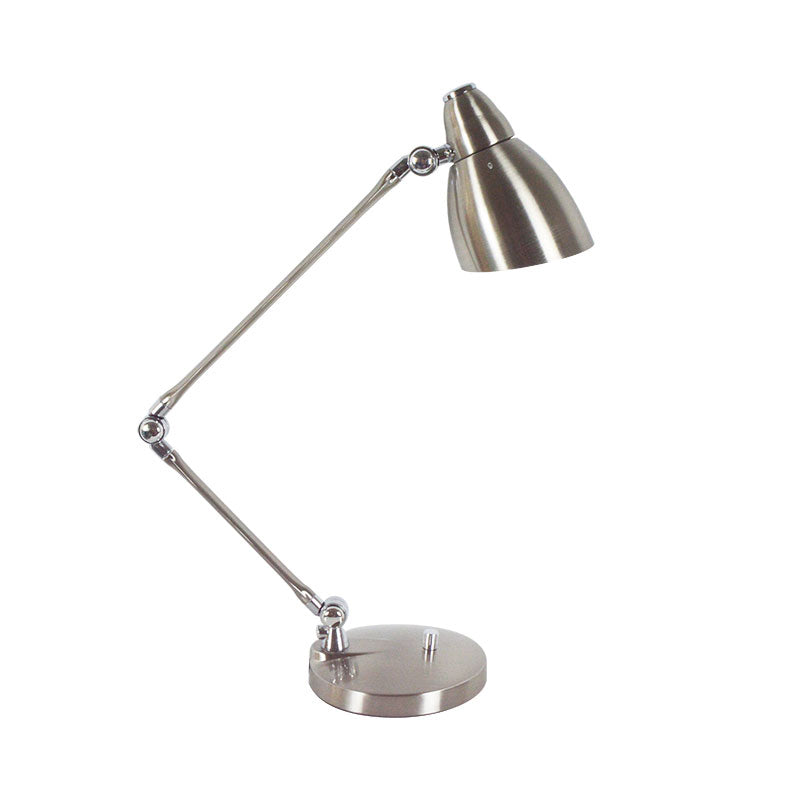 Nickel/Chrom Arm verstellbare Leseleuchte im industriedesign Metall 1 Licht Arbeitsplatz Tischbeleuchtung