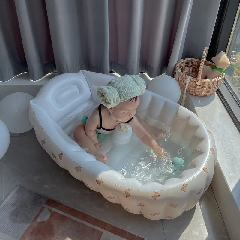 Frendorf | Aufblasbares Baby-Badewanne für Reisen – BubbleNest