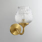 Frendorf | 1 Licht Wandverlichting Traditionele Binnen Wandlamp met Bekercoronale Helder Geruit Glazen Schaduw in Messing