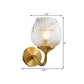 Frendorf | 1 Licht Wandverlichting Traditionele Binnen Wandlamp met Bekercoronale Helder Geruit Glazen Schaduw in Messing