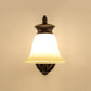 Frendorf | 1/2-Licht Glocke Wandhängelampe Traditionelle Schwarze Oberfläche Opalglas Wand sconces Beleuchtung für Schlafzimmer