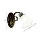 Frendorf | 1/2 Lampen Wandmontierte Licht Retro Stil Blume Frosted Glas Wandbeleuchtung Ideen in Schwarz mit schwingendem Arm