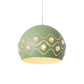 Ausschnitte Kuppel Shade Drop Pendelleuchte Macaron Eisen 1-Licht Rosa/Blau/Grün Aufhängung Lampe mit Eingebettetem Kristall Dekor