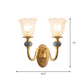 Frendorf | Post Modern Flower Wandlamp Verlichting 1/2-Kop Helder Glas Wandlamp Armatuur in Messing
