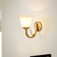 Frendorf | Messing-Finish 1/2-Licht Wandlampe Kolonial Frosted Glass Glocken Auf Wandlampen Leuchte für Flur