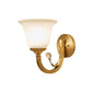 Frendorf | Messing-Finish 1/2-Licht Wandlampe Kolonial Frosted Glass Glocken Auf Wandlampen Leuchte für Flur