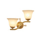 Frendorf | Messing-Finish 1/2-Licht Wandlampe Kolonial Frosted Glass Glocken Auf Wandlampen Leuchte für Flur