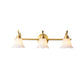 Frendorf | 2/3 Lampen Vanity Wand Licht Traditionelle Badezimmer Wand Sconces Lampe mit Blumen Creme Glas Schirm in Messing