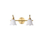 Frendorf | 2/3 Lampen Vanity Wand Licht Traditionelle Badezimmer Wand Sconces Lampe mit Blumen Creme Glas Schirm in Messing