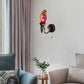 Frendorf | Rustieke Papegaai Wandverlichting Kunst Glas 1 Licht Art Deco Wandlamp voor Woonkamer