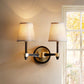 Frendorf | Stoffen Conische Wandlamp Wandlamp Landelijke Stijl 1/2-Kop Woonkamer Wandverlichting Ideeën in Zwart