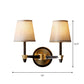 Frendorf | Stoffen Conische Wandlamp Wandlamp Landelijke Stijl 1/2-Kop Woonkamer Wandverlichting Ideeën in Zwart