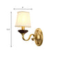 Frendorf | 1/2-Birnen Stoff Wandmontierte Lampe Traditionelle Messing-Finish Verjüngte Wandlicht Wandleuchte für Esszimmer