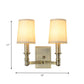 Frendorf | 1/2-Licht Wandleuchte Land Flur Wandmontierte Lampe mit Zylinder-Stoffschirm in Messing