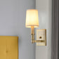 Frendorf | 1/2-Licht Wandleuchte Land Flur Wandmontierte Lampe mit Zylinder-Stoffschirm in Messing