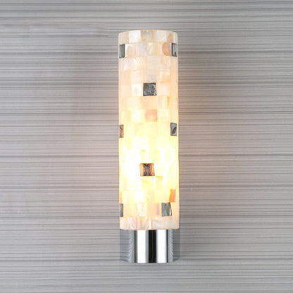 Frendorf | Gepuzzleerde Werk Pilaar Wandlamp Moderne Schelp 1 Kop Badkamer Wandschijnwerpers Verlichting in Chroom
