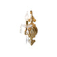 Frendorf | 1/2-Licht Kaarsenhouder Wandarmatuur Antiek Gouden IJzeren Wandlamp met Kristallen Draperie