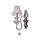Frendorf | 1/2-Head Crystal Beaded Wall Lamp Platteland Zilver Conische Bedlamp Wandmontage Lichtarmatuur met Afbuigende Arm