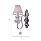 Frendorf | 1/2-Head Crystal Beaded Wall Lamp Platteland Zilver Conische Bedlamp Wandmontage Lichtarmatuur met Afbuigende Arm