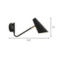 Frendorf | 1-Head Wandlamp Wandmontage Boerderijstijl Slaapkamer Wandlamp met Hoorn Metalen Schaduw in Zwart