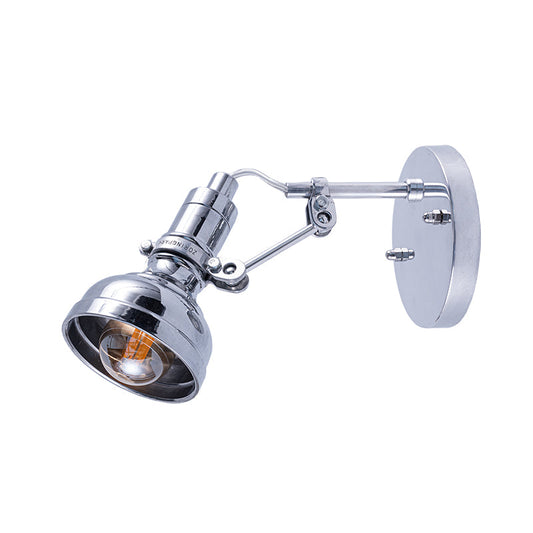 Frendorf | Polished Chrome Torchlight Wandverlichting Industriële Metaal 1 Hoofd Nachtkastje Rotating Wandgemonteerd Lichtarmatuur