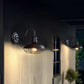 Frendorf | Breite Schüssel Eisen Wandlampe Industriestil 1-Licht Bistro Wandleuchte mit unterem Drahtkäfig in Schwarz/Kaffee