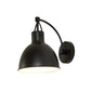 Frendorf | Schalenform Außen Wandbeleuchtung Loft Eisen 1-Licht Schwarz Wandlampe Fixture