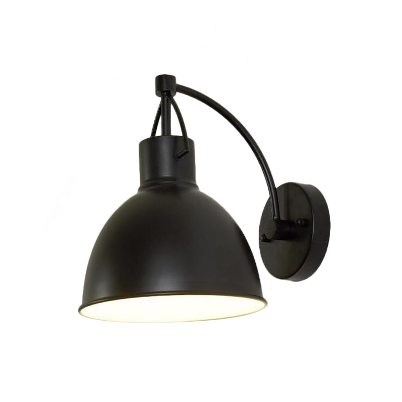 Frendorf | Schalenform Außen Wandbeleuchtung Loft Eisen 1-Licht Schwarz Wandlampe Fixture