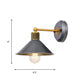 Frendorf | Aluminium konische Wandlamp fabriek 1 kop woonkamer wandlamp in blauw-grijs met messing rechte arm