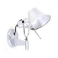 Frendorf | Metalen Truncated Cone Taak Wandlamp Industrieel Enkele Nachttafel Wandmontage Licht met Verstelbare Arm in Zwart/Zilver