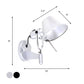 Frendorf | Metalen Truncated Cone Taak Wandlamp Industrieel Enkele Nachttafel Wandmontage Licht met Verstelbare Arm in Zwart/Zilver