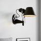 Frendorf | Metalen Truncated Cone Taak Wandlamp Industrieel Enkele Nachttafel Wandmontage Licht met Verstelbare Arm in Zwart/Zilver
