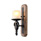 Frendorf | Schwarze Zylinder-Wandlampe Industrielle Mattglas 1/2-Licht Esszimmer Wandleuchte mit Ankerdesign