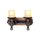 Frendorf | Schwarze Zylinder-Wandlampe Industrielle Mattglas 1/2-Licht Esszimmer Wandleuchte mit Ankerdesign