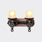 Frendorf | Schwarze Zylinder-Wandlampe Industrielle Mattglas 1/2-Licht Esszimmer Wandleuchte mit Ankerdesign