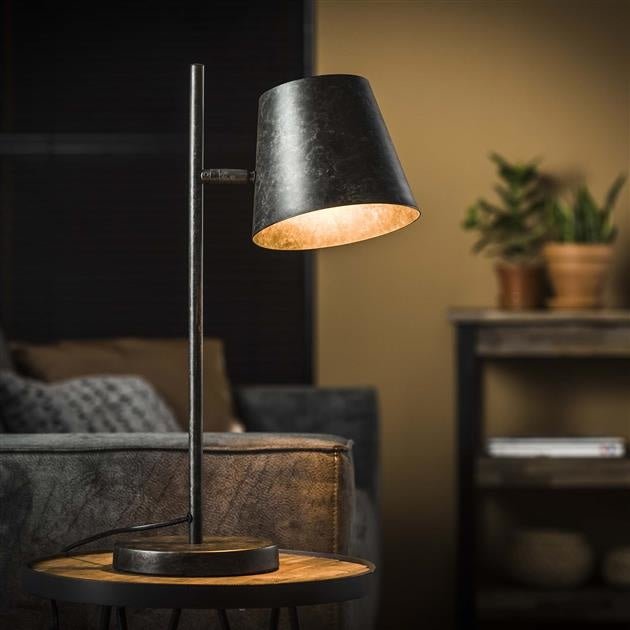 Frendorf | ModernEdge Anthrazit Tischlampe | Zeitloses und Modernes Design | Perfekt für Wohn- & Schlafzimmer | Stilvolle Beleuchtung
