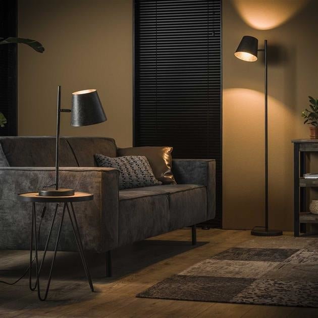 Frendorf | ModernEdge Anthrazit Tischlampe | Zeitloses und Modernes Design | Perfekt für Wohn- & Schlafzimmer | Stilvolle Beleuchtung