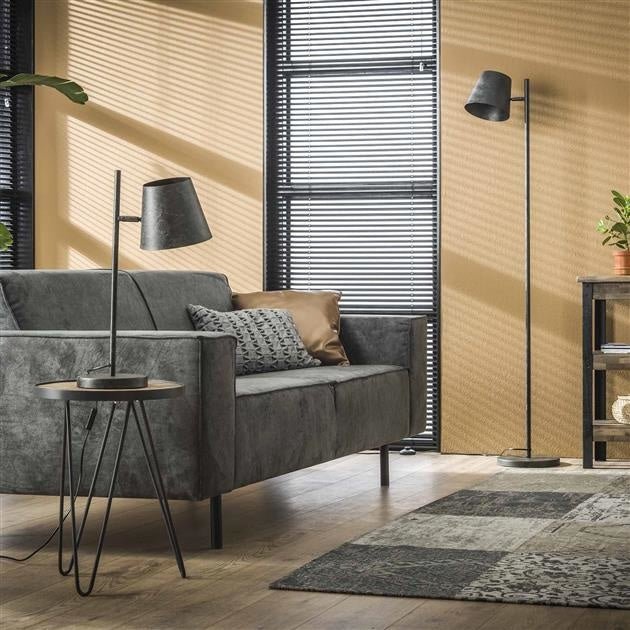 Frendorf | ModernEdge Anthrazit Tischlampe | Zeitloses und Modernes Design | Perfekt für Wohn- & Schlafzimmer | Stilvolle Beleuchtung
