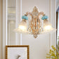 Frendorf | 1/2-Kopf hängende Blumen Wandlicht Retro Gold Opal Mattglas Wandmontiertes Gerät